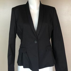 Tahari formal fully lined pleated black blazer